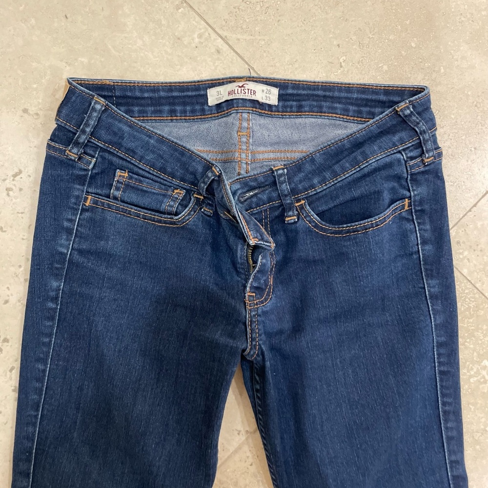 Hollister dark wash jeans size 3 long 26 skinny jeans
